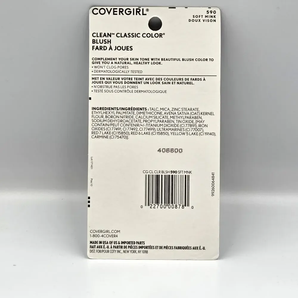 Covergirl Clean Classic Color Blush Soft Musk #590 0.27oz